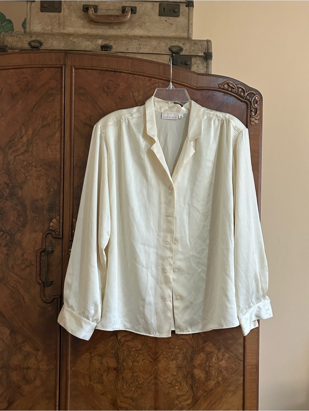 Vintage 80s French inspired blouse by Decouve size 14